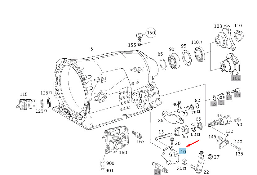 MERCEDES 722.6 Automatikschalthebel Arretierung platte A1402700657 