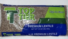 Top Tier Dry Lentils 8 1lb Bags Exp: 6/10/26 High In Fiber