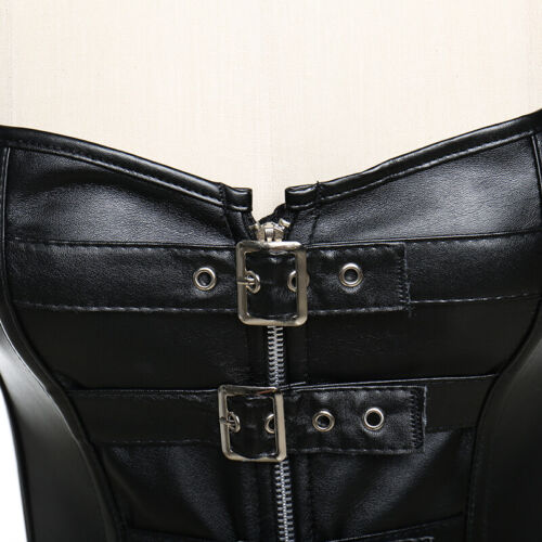 Steampunk Corset Top Women Corset Sexy Bustier Gothic Corselet Leather Bustier - Picture 9 of 34