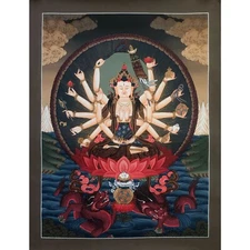 High Quality Cundi Hand Thangka Painting, Handmade Wall Decoration Painting