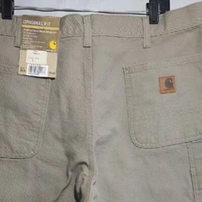 NWT Carhartt Original Fit Washed Duck Work Dungaree Carpenter Style Mens 38 x 32