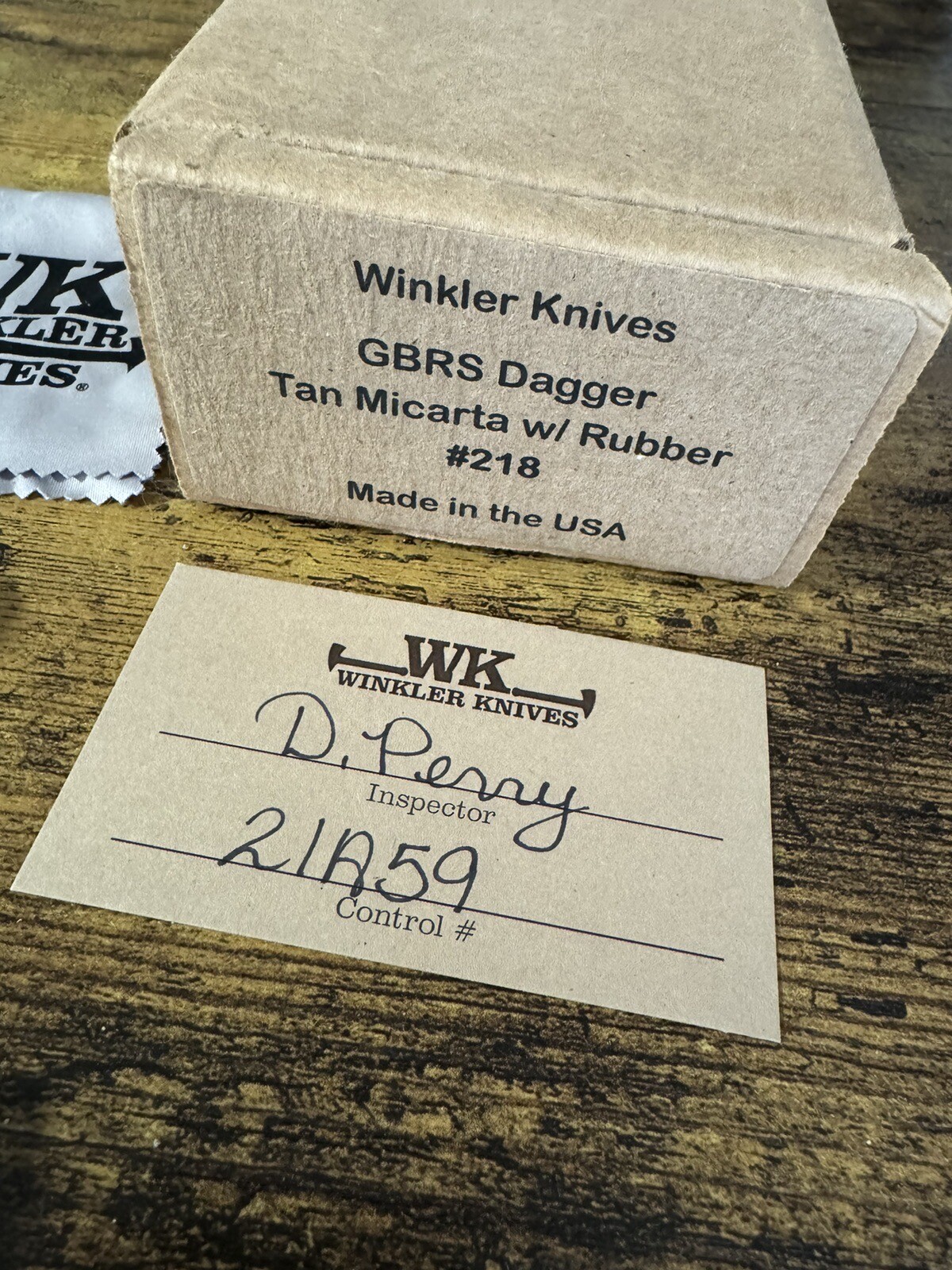 Winkler Knives x GBRS Group Combat Dagger Serial 218 Complete Set