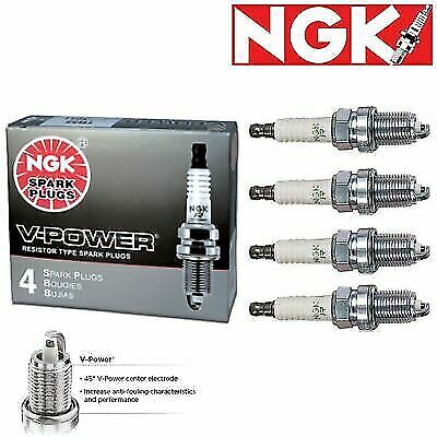 YR5 V-Power NGK Spark Plug 7052 Set of 4 Spark Plugs