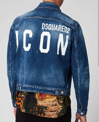 Dsquared² Denim Dan Jeansjacke ''Dsq ICON'' Gr. 56 (passt aber 52/XL)