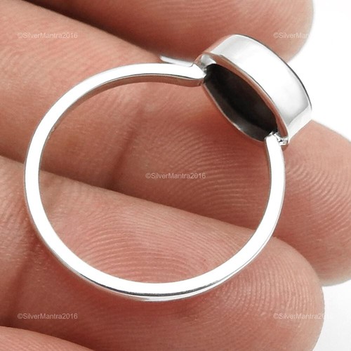 925 Silver Sacral Chakra Tiger Eye Gemstone Bezel Women Gift Causal Ring - Picture 5 of 7