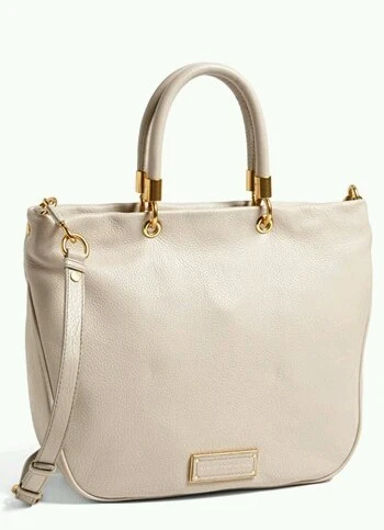 NWT NEW MARC BY MARC JACOBS Too Hot to Handle Mini Shopper Leather Stone Cream