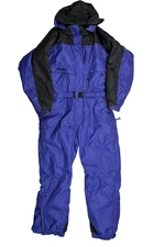 Vtg y2k COLUMBIA Blue Warm INSULATED SNOW SUIT Ski/Board Winter Pants Women's L