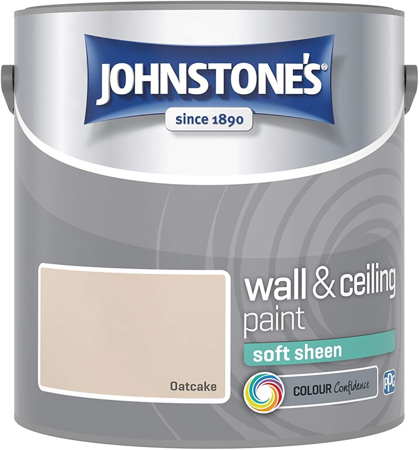 Johnstone's - Soft Sheen Wall & Ceiling Paint - Oatcake - 2.5L | Soft Sheen Finish, Interior Walls & Ceilings, Easy to Apply, 1-2 Hour Dry Time, Long Lasting Colour, 31m2 Coverage Per Tin - Image 2