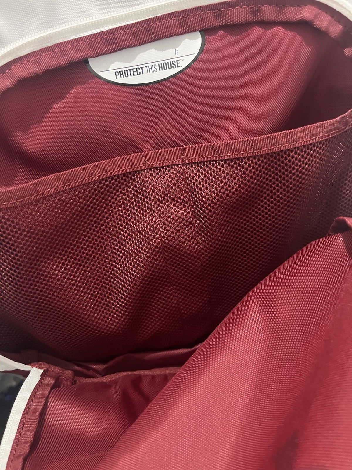 Under Armour Maroon Drawstring Backpack with Fron… - image 9