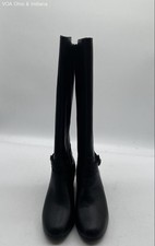 Clarks Collection Emily2 Dream Black Leather Knee High Boots Women's Size 12