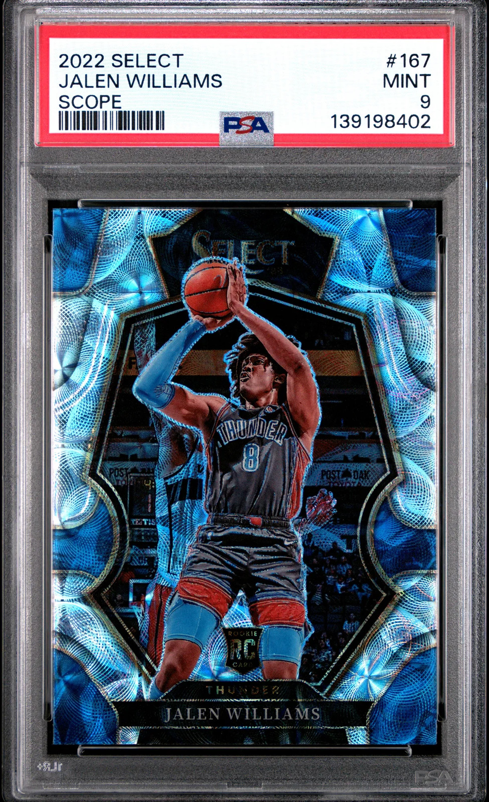 2022 Panini Select Jalen Williams #167 Scope PSA 9 POP 7