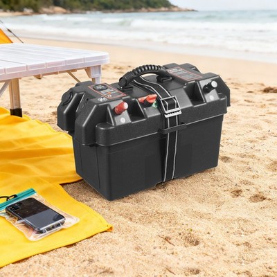 Batteriebox Power Center Batteriekasten USB Elektro Bootsmotor Batteriehalter