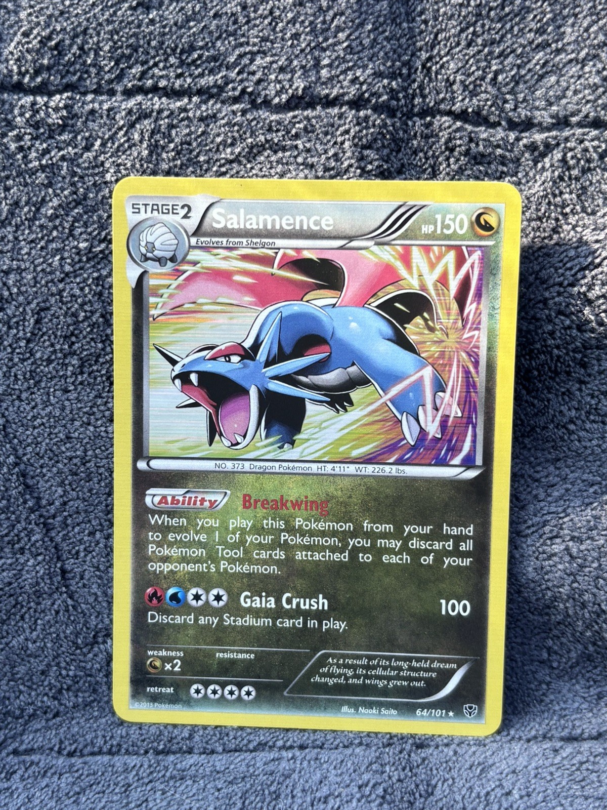 Pokemon Salamence Rare Holo Plasma Blast 2013 64/101 NM