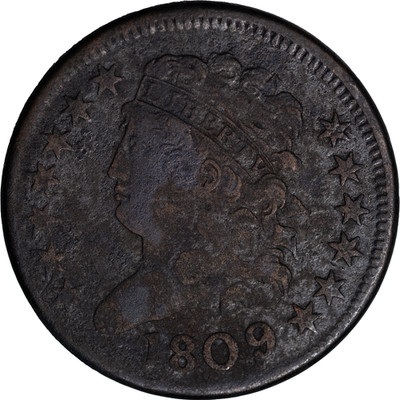 1809 Classic Head Half Cent ~ VF Details