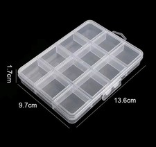 Scatola PP Perline Porta Minuterie Trasparente 12 Spazi  (Spedizione Da Estero)