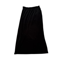 Vintage 90s Black Velvet Maxi Skirt Women's Large Made in USA Whimsygoth Witchy
