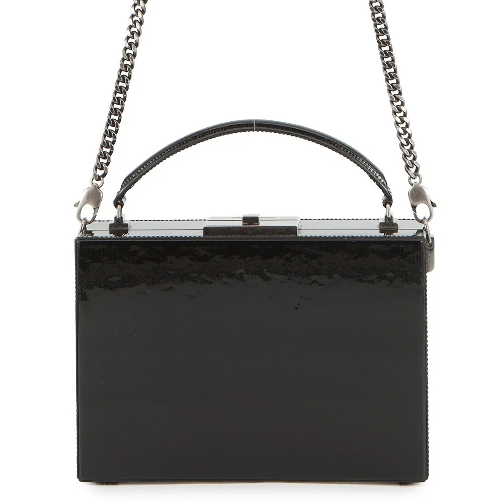 Saint Laurent — SAINT LAURENT PARIS 2WAY vanity bag Patent Leather Black