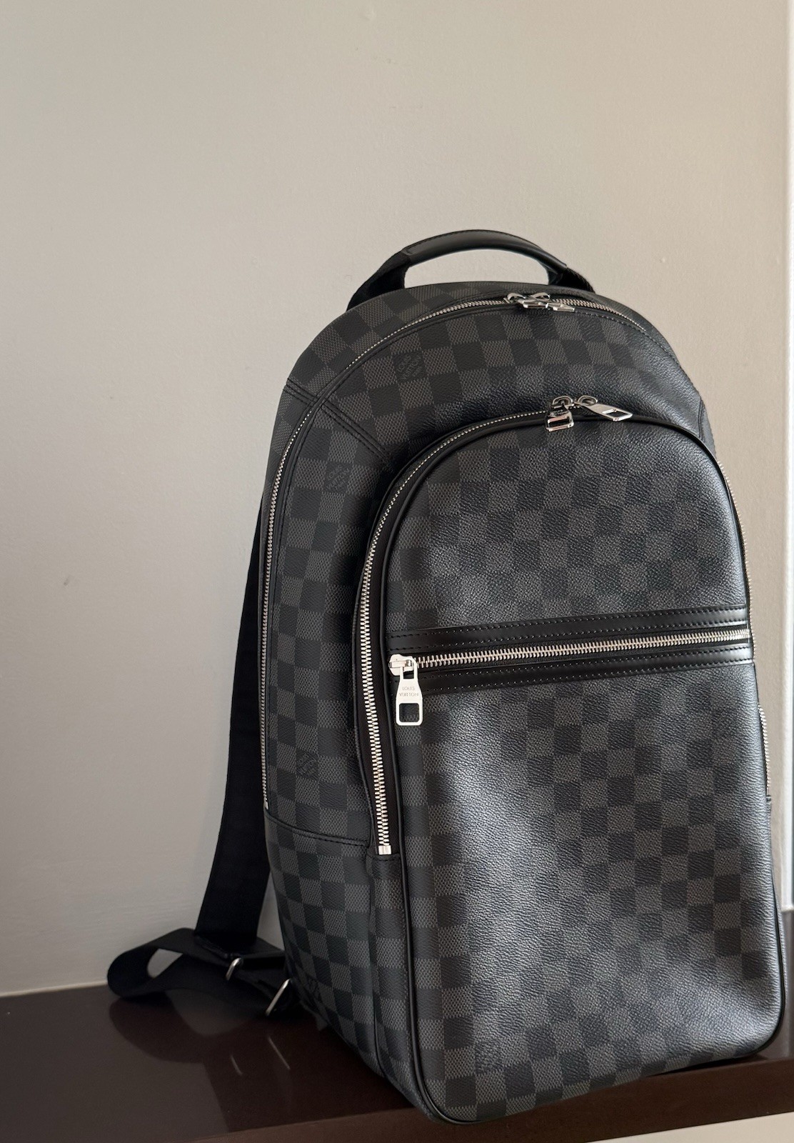 LV Damier Graphite Michael Backpack Excellent Con… - image 3