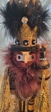 KURT S. ADLER HOLLYWOOD 18.5 INCH BLACK AND GOLD NUTCRACKER NEW NO BOX