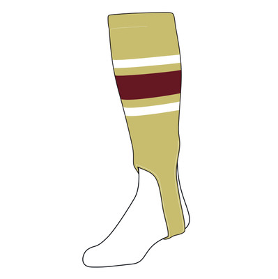 Chaussettes De Baseball TCK Stirrups – Coloris Royal/Vegas Gold/Blanc, Taille L (19 Pouces)