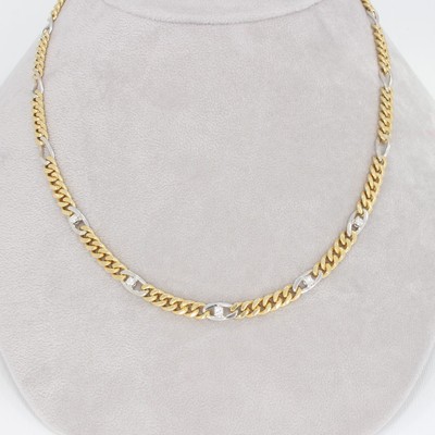 Wert 3990   Bicolor Brillant Collier 585 14 Karat Gelb Gold