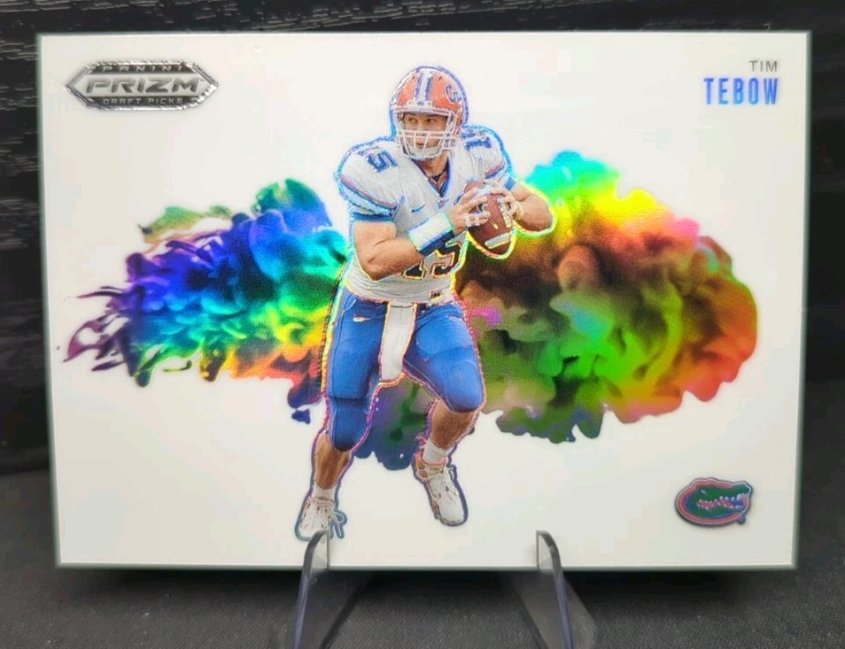 2025 Prizm Draft Picks Tim Tebow Color Blast SSP Case Hit Florida Gators #29
