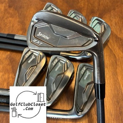 Srixon ZX7 MKII Black Chrome Iron Set / 4-PW Stiff Flex Steel