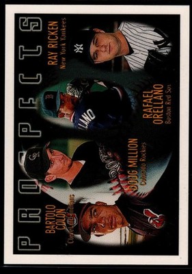 1996 Topps #428 Bartolo Colon/Doug Million/Rafael Orellano/Ray Ricken NM-MT