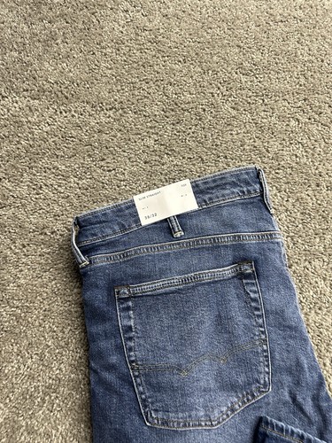 American Eagle Jeans Mens 38x32 Blue Slim Straight Flex Denim Preppy Casual City - Picture 2 of 9