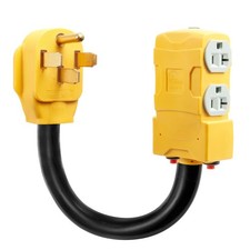 50 Amp to 20 Amp 110V RV Distribution Adapter,NEMA 14-50P to 4 X 5-20R/15R RV...
