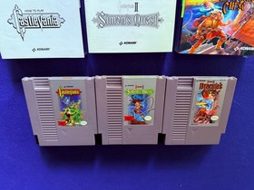 Castlevania 1 2 II Simon's Quest 3 III Dracula's Curse NES Nintendo CIB TRILOGY