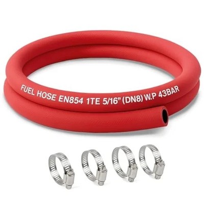 Fuel Line Hose'' High Pressure Hose 2.8Mpa 400PSI 8mm 5FT for Fuel 5AN 5/16