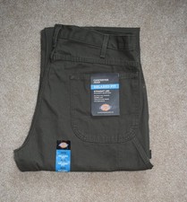 New Mens Dickies Carpenter Jeans 36 X 32 Green Relaxed Fit Straight Leg