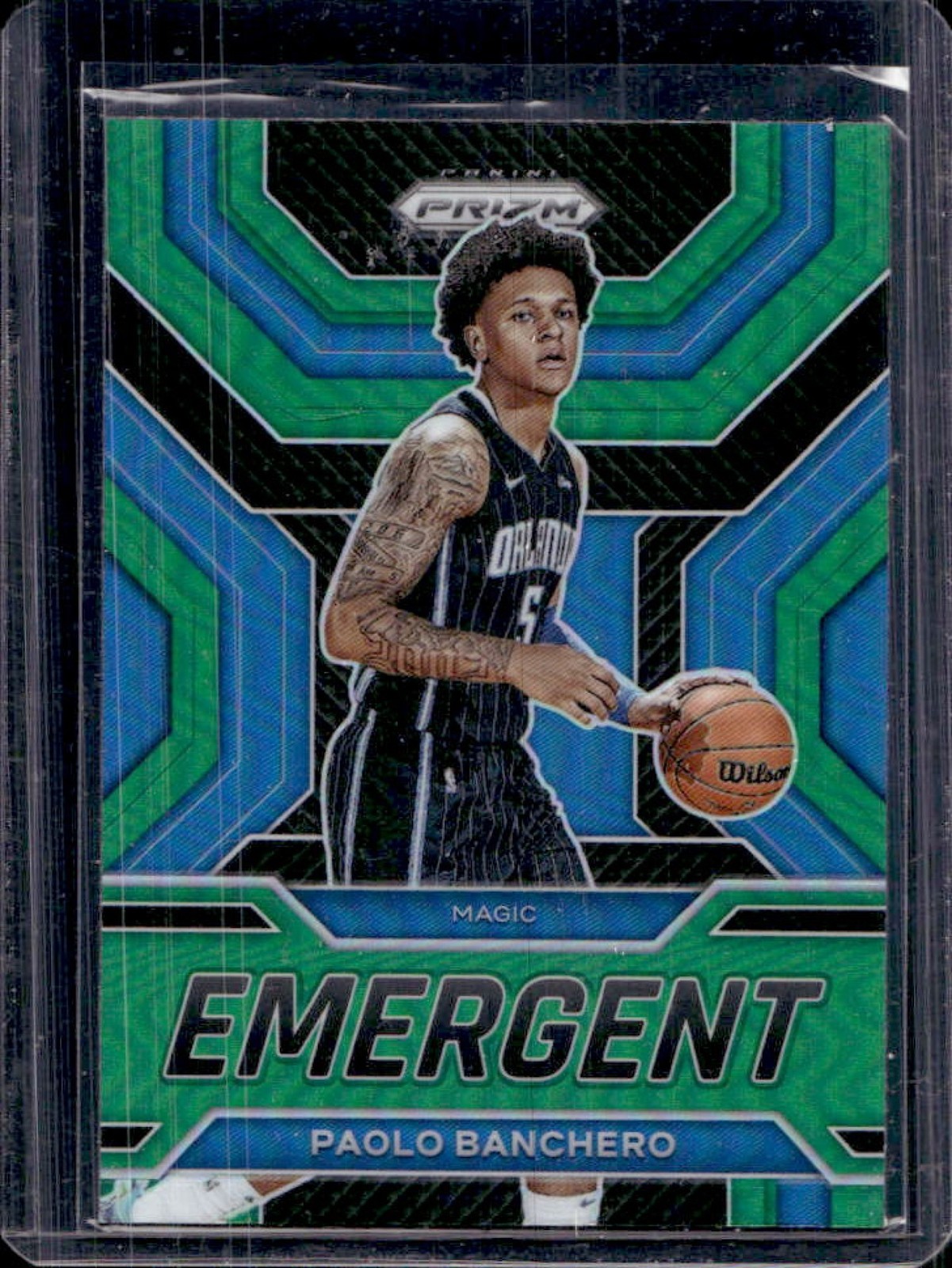 2022-23 Panini Prizm Paolo Banchero Emergent Prizm Green Rookie RC #25 Magic