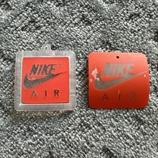 Two Vintage Nike Air Hang Tags Keychain 90s Jordan