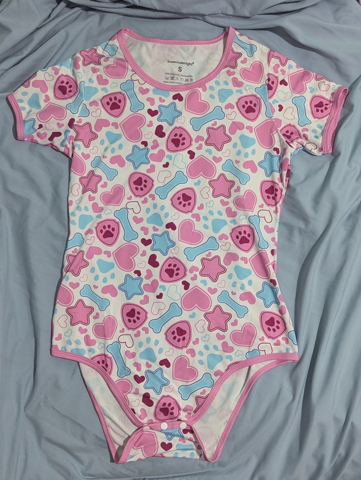 Somniumnight Adult One Piece Snap Bodysuit Dog Puppy Size S Brand New Never Worn