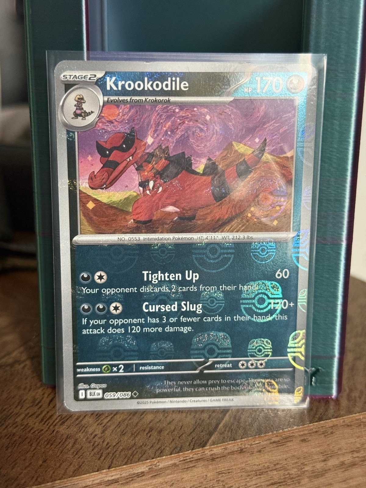 Pokémon TCG -Krookodile Masterball - 059/086 - Black Bolt NM Freshly Packed