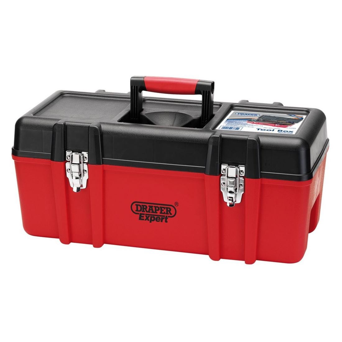 Caisse a outils vide avec plateau rangement 580 x 265 x 250 mm en plastique rigide