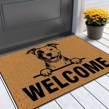 2D Welcome Doormat Cute Dog Entrance Mat Non-Slip Home Decor,Welcome Mat