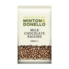 Minton & Donello Milk Chocolate Raisins 6 x 500g 15.00 per kilo