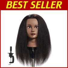 Real Hair Mannequin Head for Hairdresser Training