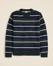 J. CREW Relaxed Fit Heritage cotton sweater in stripe Size S 118 NWT CM320