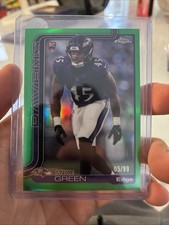 2025 Topps Chrome - Rookies Mike Green #376 Green Refractor /99 (RC)