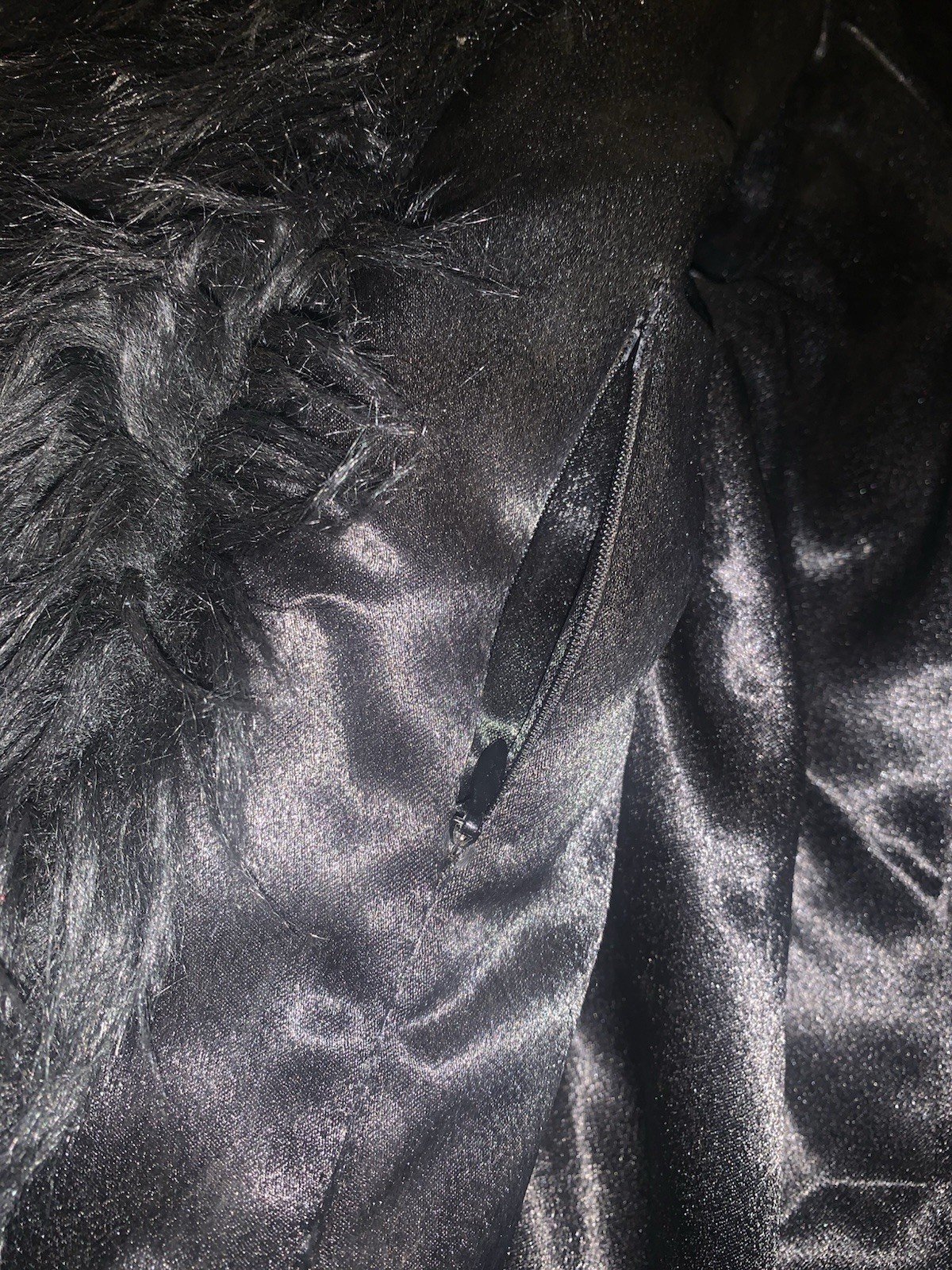 Authentic SpiritHoods Black Wolf  Classic Faux Fu… - image 8