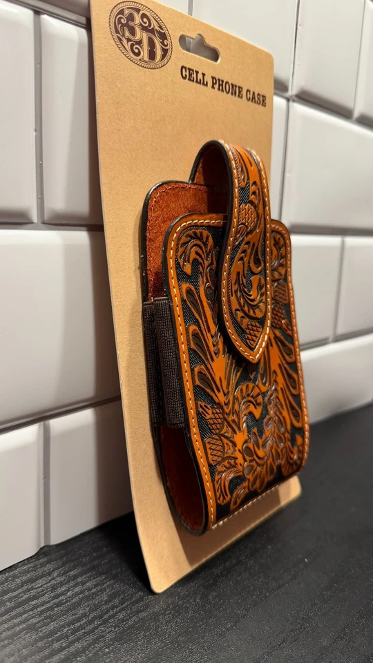 Funda para Smartphone 3D Belt Co® Bellota Natural Cuero Tocada a Mano - NUEVA Foto 4 de 4