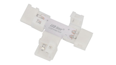 LED line łącznik do taśm LED CLICK CONNECTOR kątowy 8 mm 2 PIN Typ T