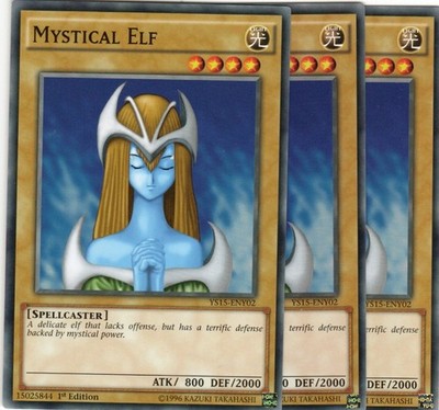 yugioh 3x Mystical Elf YS15-ENY02 COMMON 1AUFLAGE ENGLISCH