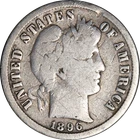 1896-S Barber Dime - Scratches