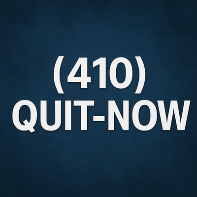Easy Phone Number (410) QUIT-NOW Maryland Vanity Phone number.