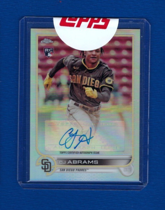 CJ Abrams 2022 Topps Chrome Update Refractor Rookie Signature MLB AUTO SP